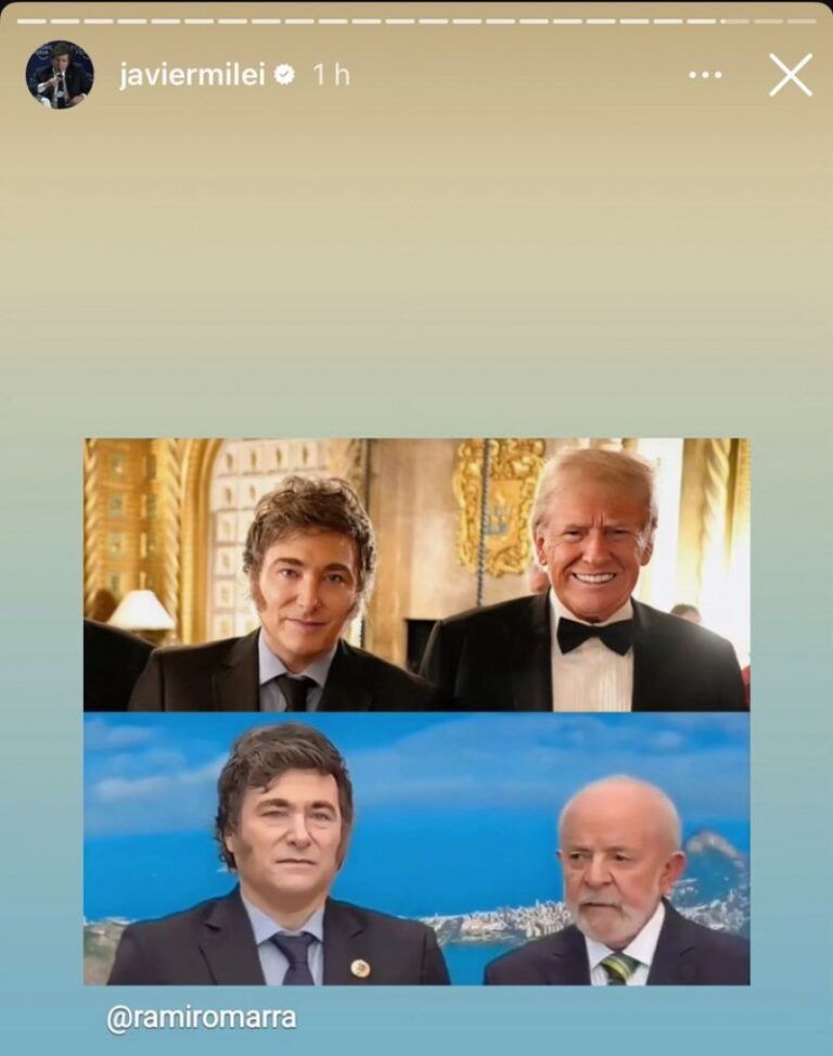Un retweet de Milei dejó expuesta la mala praxis libertaria con el Photoshop