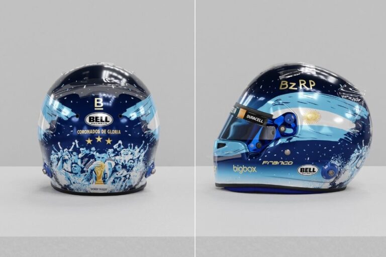 El homenaje de Colapinto a la selección argentina: así es el casco para el GP de Qatar