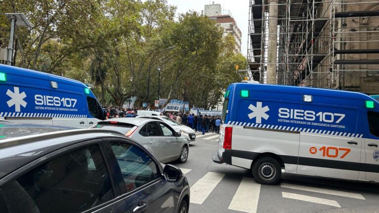 Protesta sindical: imputaron a un chofer de ambulancia del Sies
