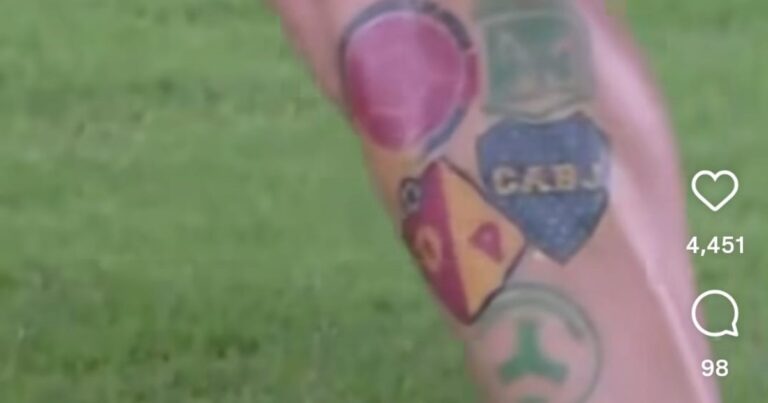Lo lleva en la piel: el particular tatuaje que un ex Boca lució en los octavos de la Libertadores