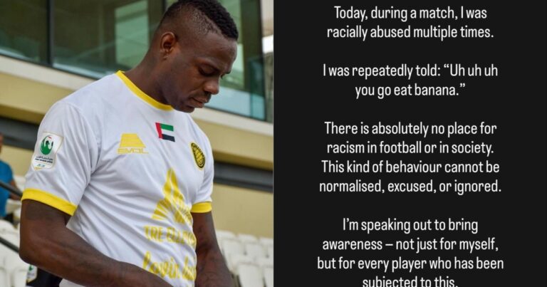 Mario Balotelli hizo pública una denuncia por racismo en la FA Cup