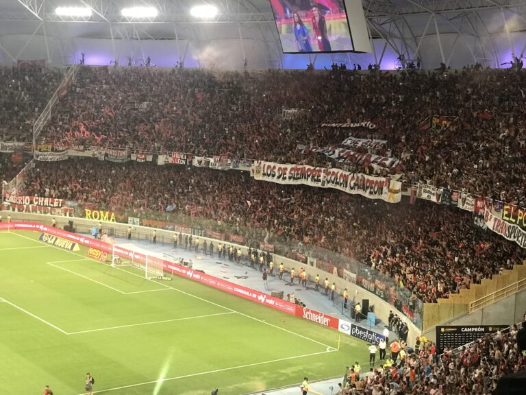 Hinchas de Colón en la tribuna