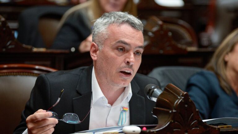 Diputado nacional Esteban Paulón durante una intervención parlamentaria.