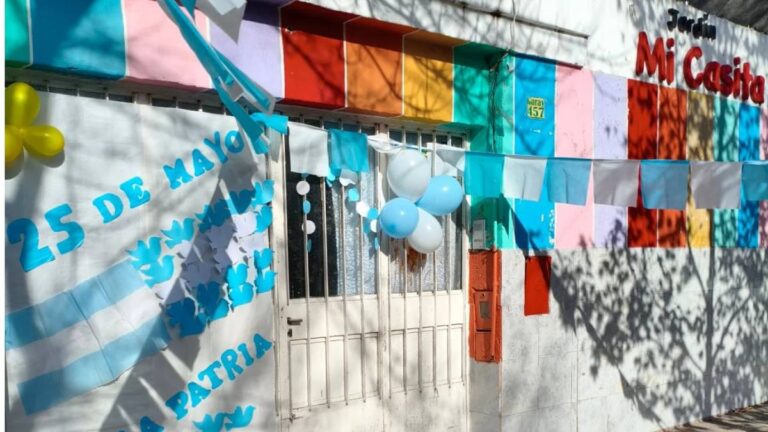 Exterior del jardín maternal Mi Casita, ubicado en el barrio Tablada de Rosario