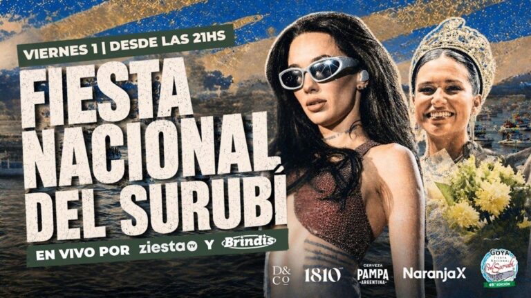Cartel de la Fiesta Nacional del Surubí en Goya con artistas destacados