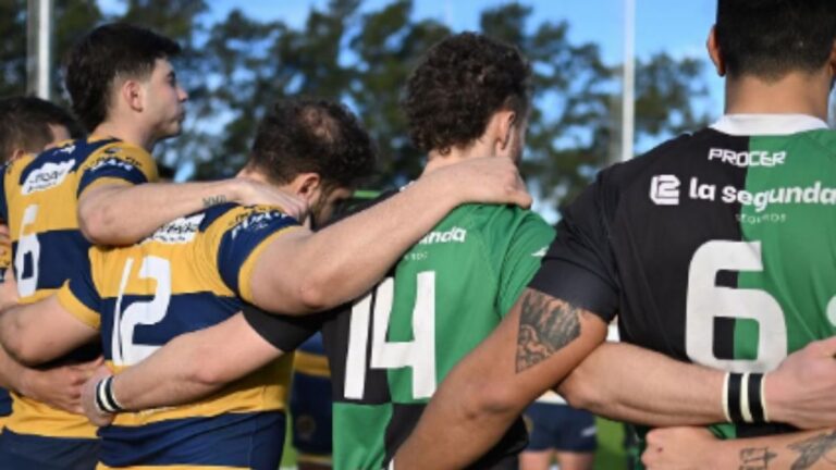 Partido de rugby entre Gimnasia y Duendes en el Hipódromo Independencia