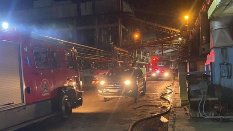 Planta de Vicentin en Ricardone tras el incendio